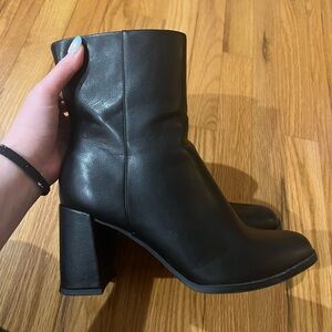 Black ankle boots with heel